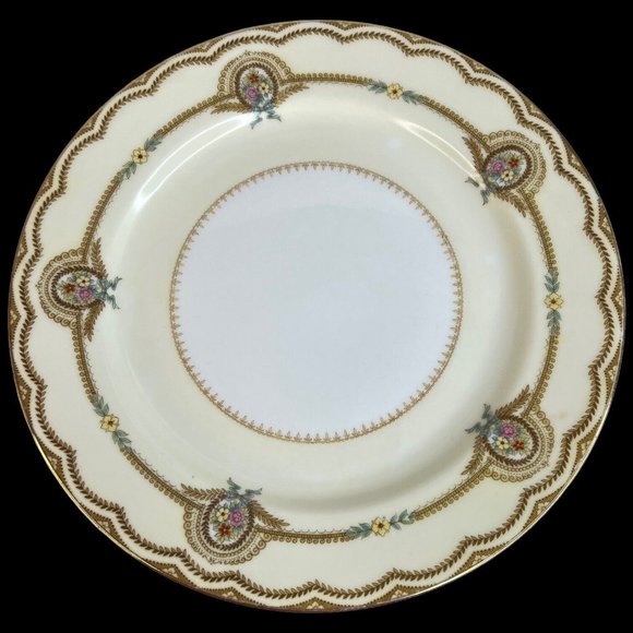 2 Vintage Noritake China Serena Dinner Plates  10” Floral 3840 Made Japan Flaw - Picture 4 of 6